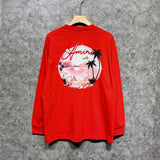 Amiri long sleeve shirts pink beach print