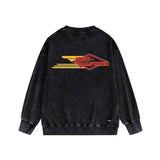 Amiri washed sweatshirt eagle printing washed and distressed