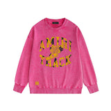 Amiri washed sweatshirt winged shoes printing washed and distressed