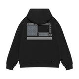Amiri hoodie tv channel shape printing