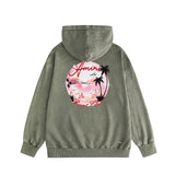 Amiri washed hoodie pink beach washed distressed printing
