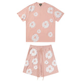 Denim Tears T Shirt ShortsPuff Print Short Sleeve T-shirt Loose Couple Shorts Suit(Options need to be purchased separately)
