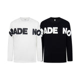 Men long sleeved shirt high street style street trendy easiest for matchletter design men's round neck