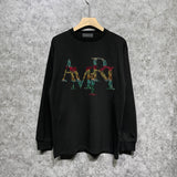 Amiri long sleeve shirts rainbow letter printing