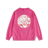 Amiri washed sweatshirt circle sketch printing washed and distressed