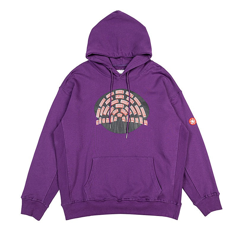 C.e hoodie early autumn c.e creative pattern printing pullover hooded sweatshirt