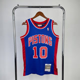 NBA Jerseys MN Hot Pressed Retro Jersey SW Pistons 198889 Season Blue No. 10, Rodman