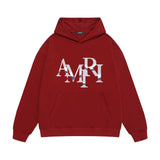 Amiri hoodie metallic glossy letter print
