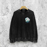 Amiri washed sweatshirt urban forest printing washed and distressed