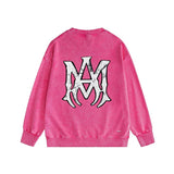 Amiri washed sweatshirt mottled spider printing washed and distressed