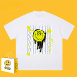 Drew T Shirts Smiley Face Alphabet Graffiti Print
