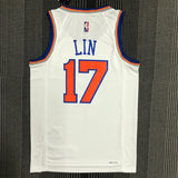 NBA Jerseys 75th Anniversary, Knicks, White No. 17, Jeremy Lin