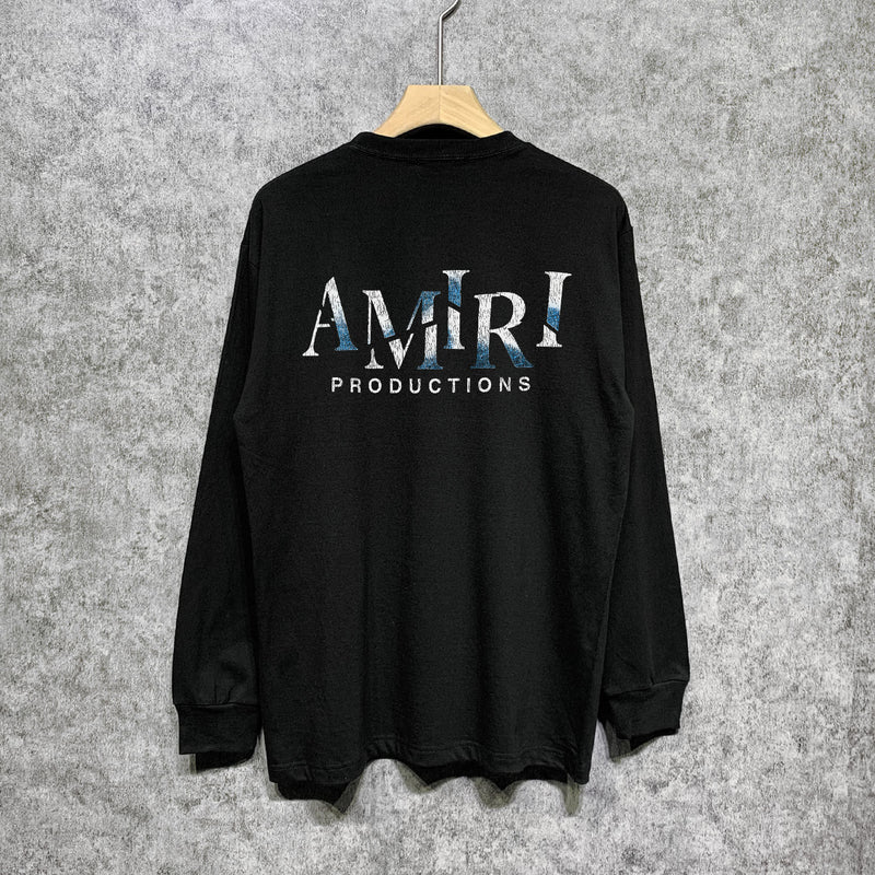 Amiri long sleeve shirts double-sided rose printing