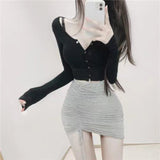 Women Sun Protection Shirt Camisole Short Cardigan Long-Sleeve Suit
