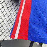 NBA Jerseys MN Fan Edition hot-pressed retro jersey, Pistons 200809 season, blue No. 1, Iverson