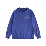 Amiri washed sweatshirt flame island printing washed and distressed
