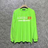 Amiri long sleeve shirts red font printing
