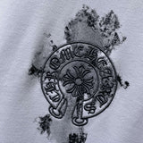 Chh Chrome Hearts Sweatshirts cross three-dimensional Sanskrit embroidery casual loose men's and women's crew neck sweater