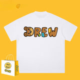 Drew T Shirts Drew Printed Short Sleeve Loose Couple