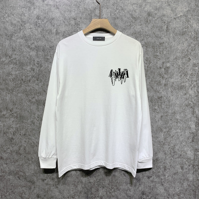 Amiri long sleeve shirts chain letter printing