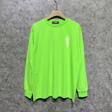 Amiri long sleeve shirts vertical small overlapping letterprinting