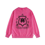 Amiri washed sweatshirt flower shield printing washed and distressed