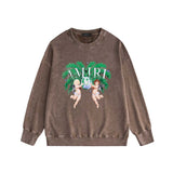 Amiri washed sweatshirt angel twin print washed old