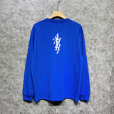 Amiri long sleeve shirts vertical small overlapping letterprinting