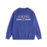 Amiri washed sweatshirt crayon horizontal strip printing washed old