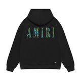 Amiri hoodie waist flower camouflage letterprinting