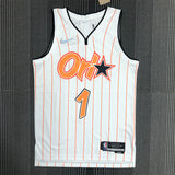 NBA Jerseys 75 Weekend Magic, White Orange 1, McGrady