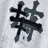 Chh Chrome Hearts Sweatshirts cross embroidered casual men's and women's crew neck sweater