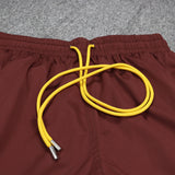 Rhude Shorts Embroidered Tether Elastic Casual Shorts Beach Sweatpants