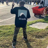 Rhude T Shirt Classic Sunset Theme Printed Short Sleeve T-Shirt