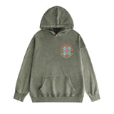 Amiri washed hoodie flower cluster printing distressed printing