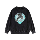 Amiri washed sweatshirt panther print washed old