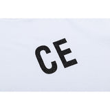 C.e t shirts letter printing round neck pullover short sleeve men and women