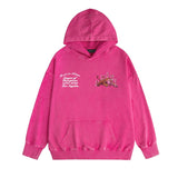 Amiri washed hoodie letter tiger washed distressed printing