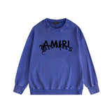 Amiri washed sweatshirt text cross print washed old