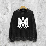 Amiri washed sweatshirt large label print washed old