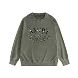 Amiri washed sweatshirt damaged little spider LA & CA print washed and old