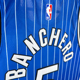 NBA Jerseys Season 19, Magic, Retro, Striped Blue No. 5, Class Cairo