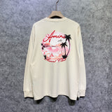 Amiri long sleeve shirts pink beach print
