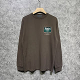 Amiri long sleeve shirts flower diamond nameplate printing