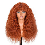 Women's Wigs Bangs Tight Curly Lace Part Wig
