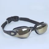 Swimming Goggles high definition waterproof and anti-fog swimming glasses large frame electroplating mirror with earplugs swimming goggles