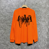 Amiri long sleeve shirts chain letter printing