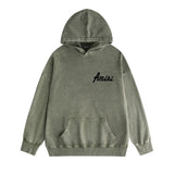 Amiri washed hoodie pure letter distressed printing