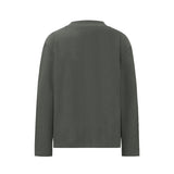 Men long sleeved shirt retro henley shirt retro old money pure color bottom design men's round neck