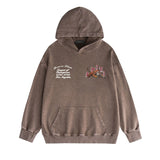 Amiri washed hoodie letter tiger washed distressed printing
